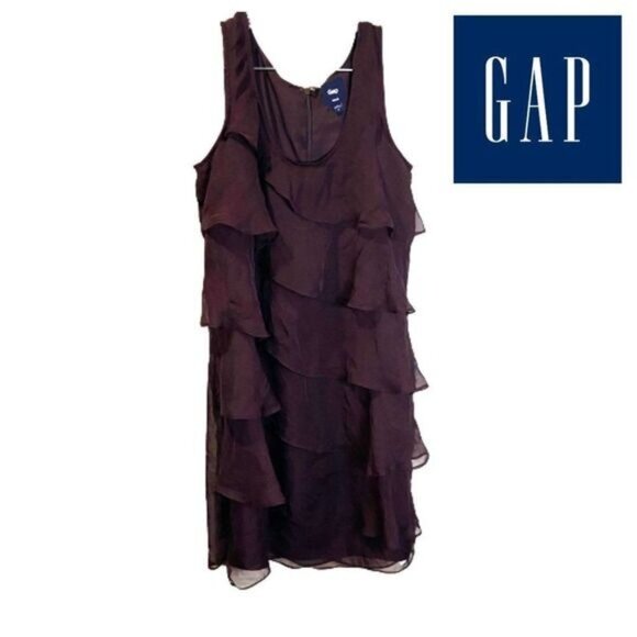 GAP Women's Scoop‎ Neckline Tiered Sleeveless Dress - Picture 1 of 6